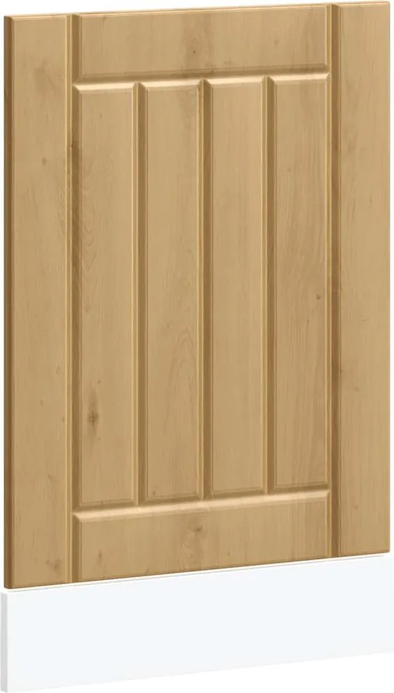 vidaXL Panou pentru mașină spălat vase „Lucca” Lemn stejar artizanal