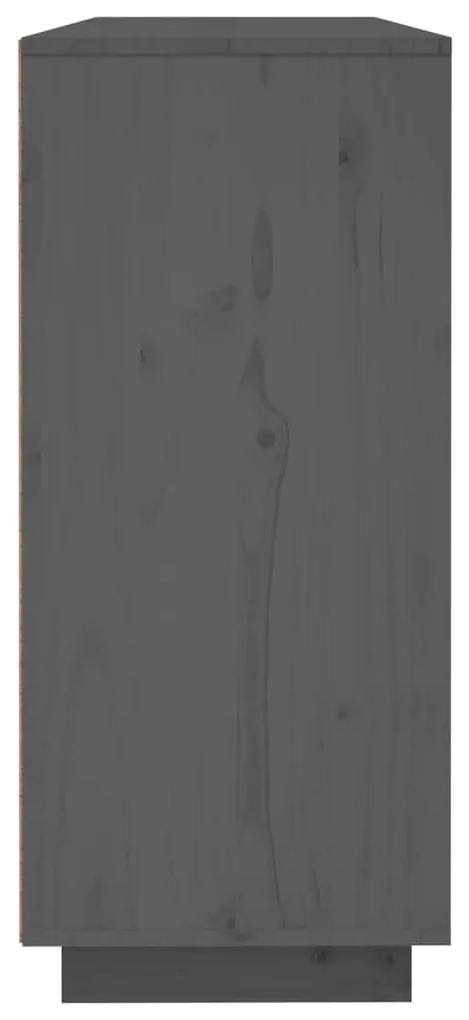 Servanta, gri, 120x35x80 cm, lemn masiv de pin 1, Gri