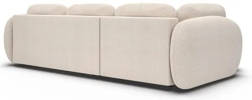 Canapea colțar extensibilă OLBIA, stânga, L, bej, cu spațiu de depozitare