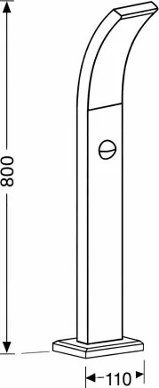 Lampă LED de exterior cu senzor Brilagi ARCELO LED/9W/230V 50 cm IP44