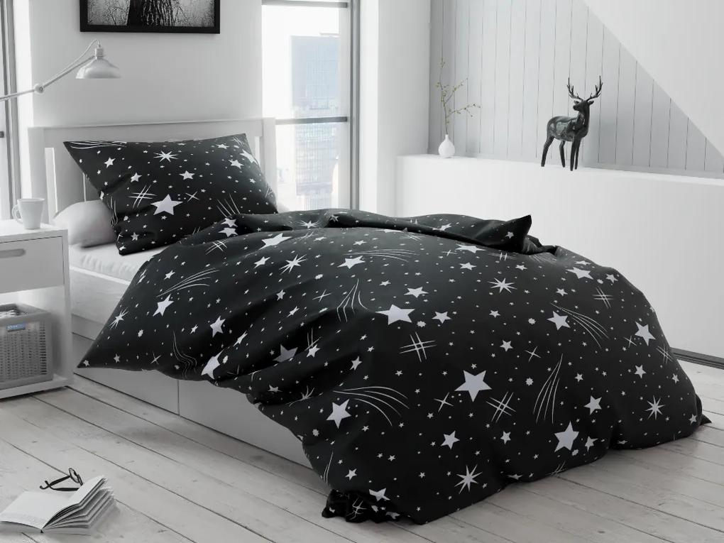 Lenjerie de pat creponată Cerul de noapte negru