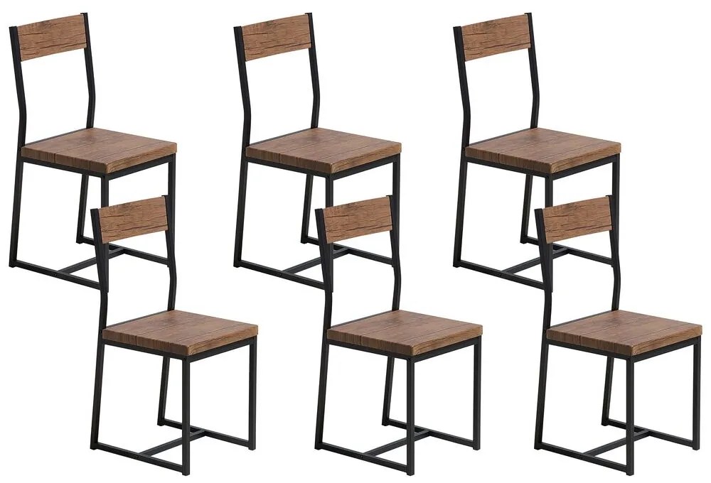 Set scaune de sufragerie 6buc. Lasido (maro închis). 1009986