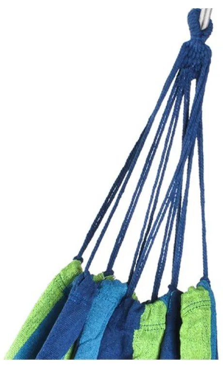 Hamac albastru-verde pentru 2 persoane, HAMMOCK 200x150 cm