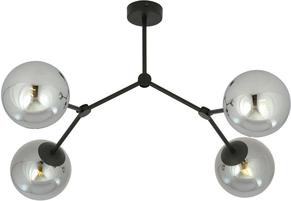 Emibig Space lampă de tavan 4x40 W negru-grafit 1134/4