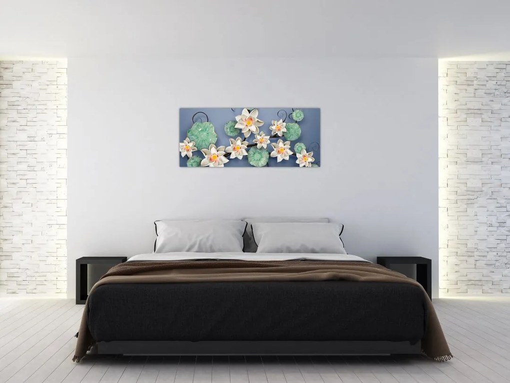 Tablu cu nufăr (120x50 cm)
