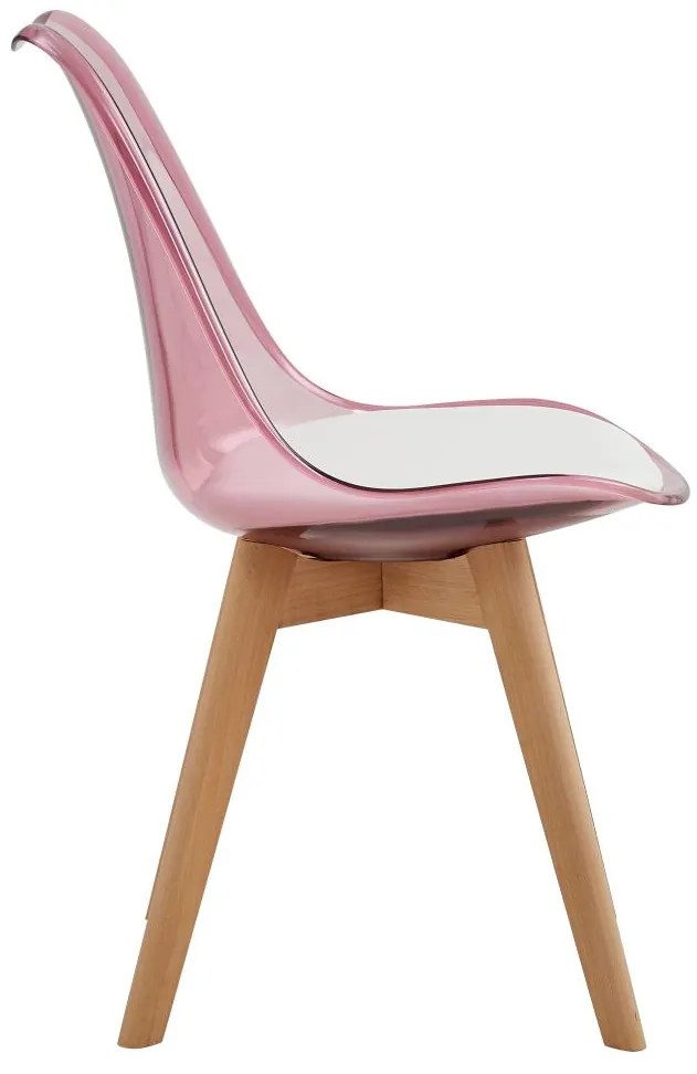 Scaun sufragerie Bralla 2 (transparent + roz + fag + alb) . 1116242