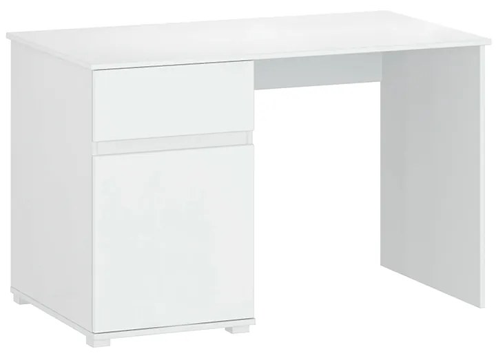 Birou PC 1D1S / 120, alb lucios, LINDY