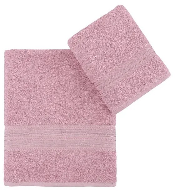 Prosoape de baie roz 2 buc. din bumbac Dora – Foutastic