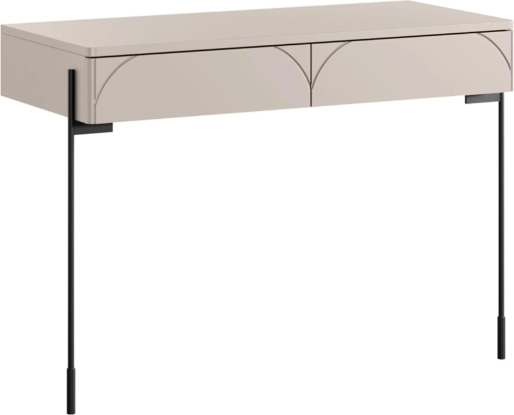 Masa de toaletă cu două sertare Sonatia 100 cm - cașmir