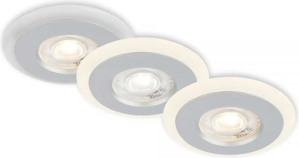 Briloner 7039034 - Set 3x spoturi LED încastrate pentru baie 3xLED/5W/230V IP44 crom mat
