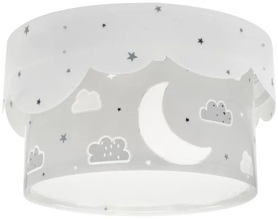 Plafonieră pentru copii MOON 2xE27/60W/230V gri Dalber 61236E