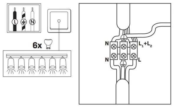 Spot LED RGBW dimabil pentru baie TURYN 6xGU10/6,5W/230V IP44 negru