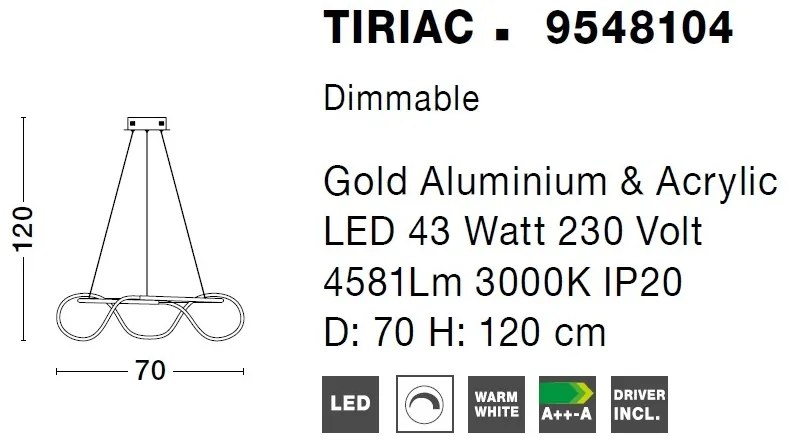 Lustra LED dimabila, design deosebit TIRIAC