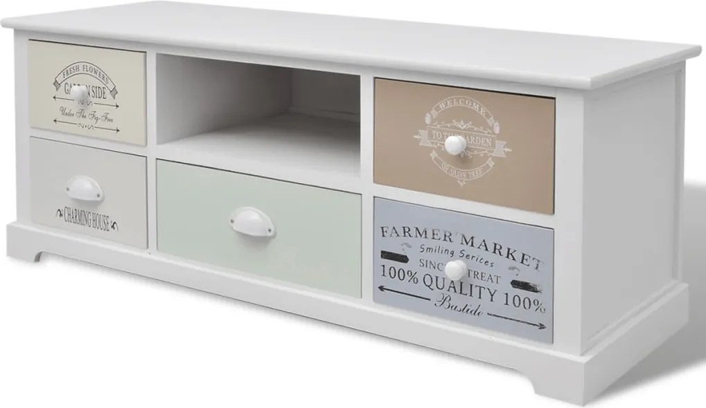 vidaXL Comodă TV în stil franțuzesc, lemn