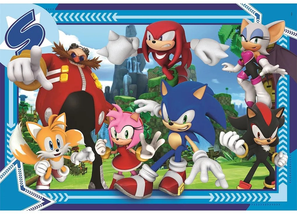 Sonic Ariciul Crew Puzzle Clementoni de 300 de piese