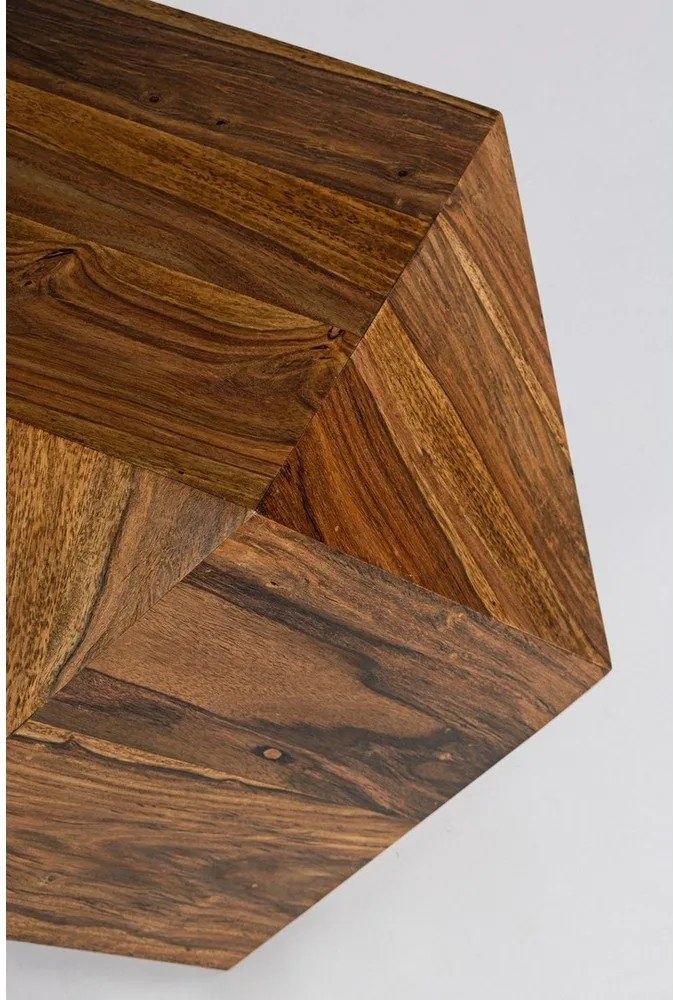 Măsuță de cafea în culoare naturală închisă din lemn de sheesham 42x42 cm Egypt – Bizzotto