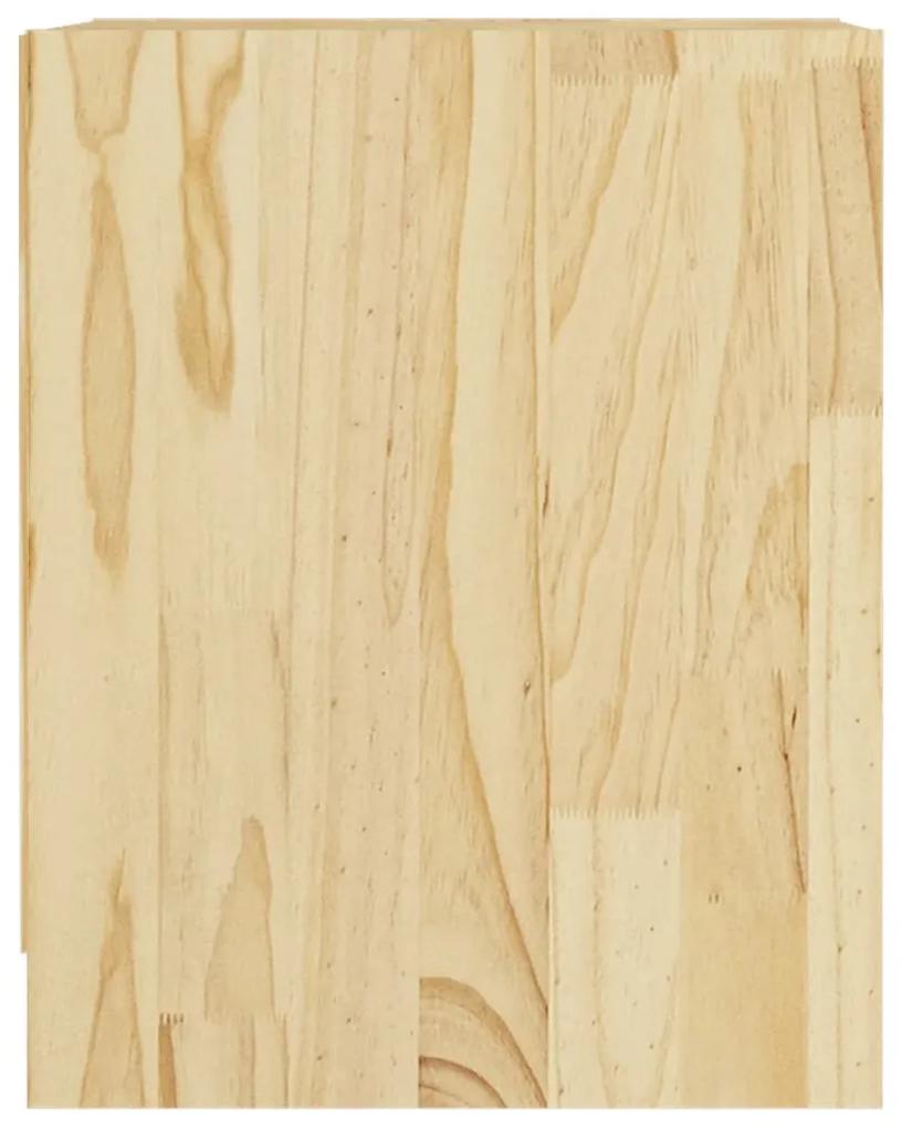 Noptiere, 2 buc., 35,5x33,5x41,5 cm, lemn masiv de pin 2, Maro