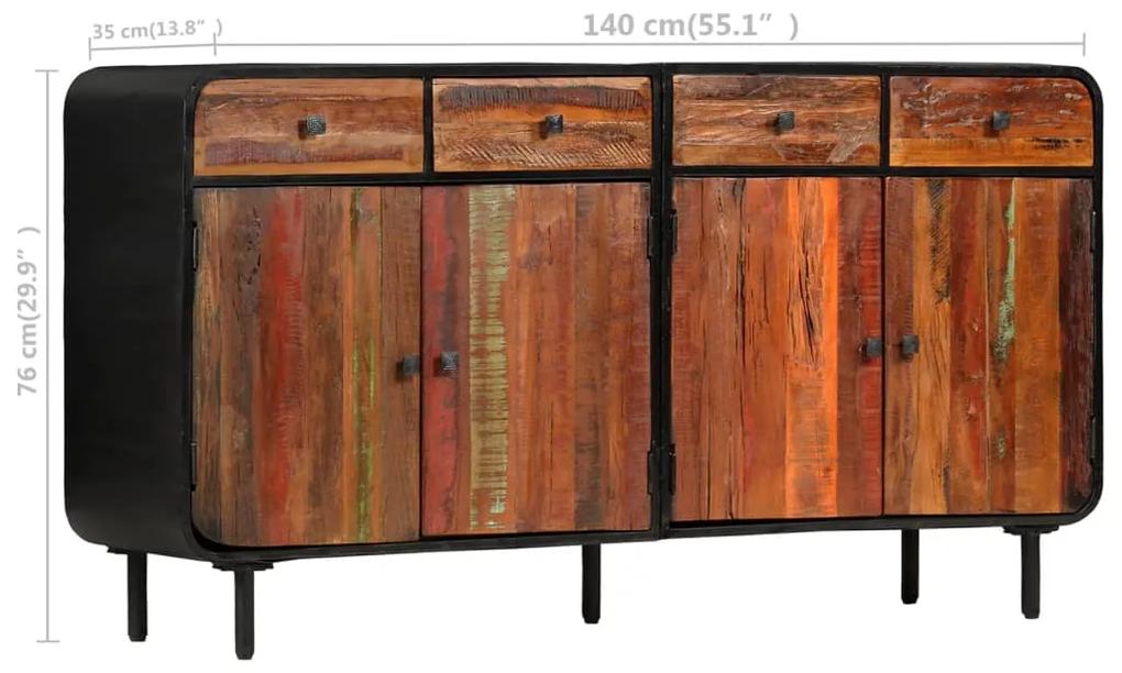 Servanta, 140 x 35 x 76 cm, lemn masiv reciclat
