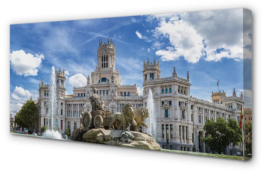 Tablouri canvas Spania Fountain Palace Madrid