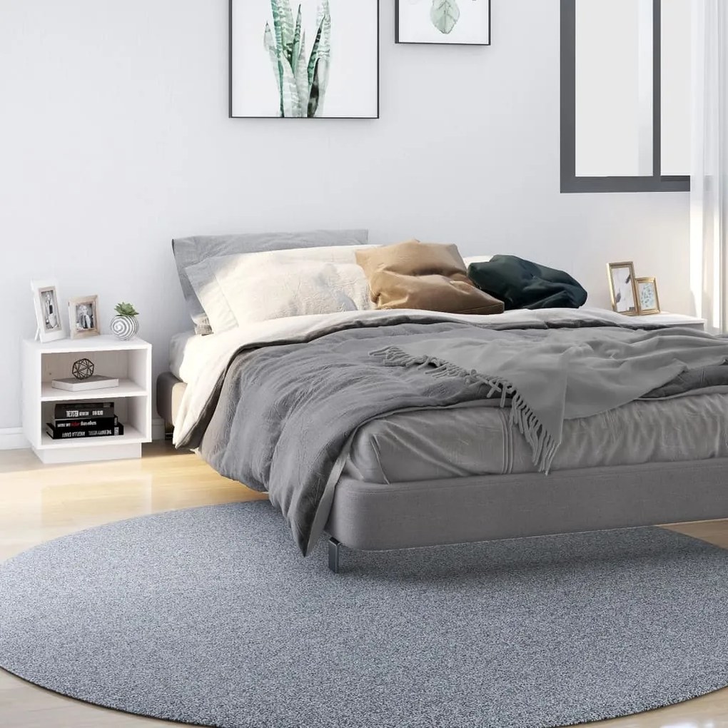 vidaXL Noptiere, 2 buc., alb, 40x34x40 cm, lemn masiv de pin