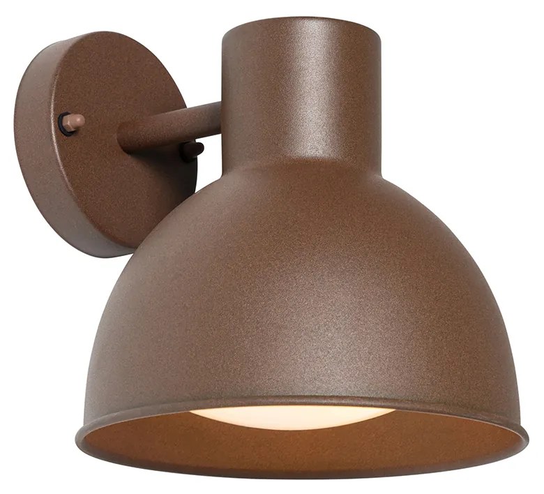 Lampă de perete exterioară industrială maro ruginit rotundă IP44 - Natas