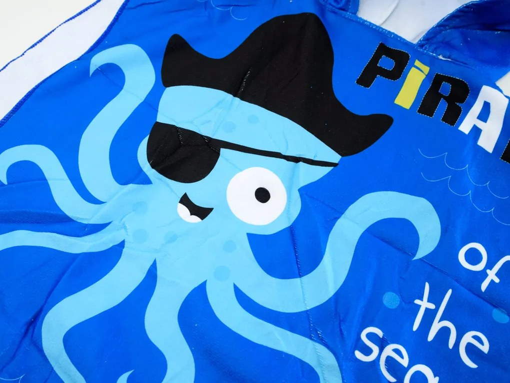Poncho pentru copii Culoare albastru, OCTOPUS 60 x 120 cm
