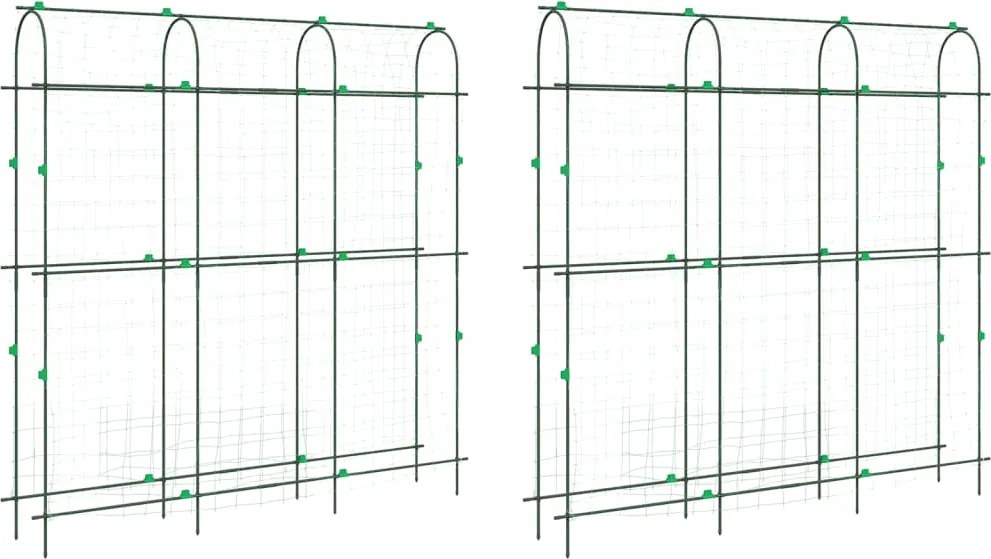vidaXL Spaliere de grădină plante cățărătoare 2 buc. oțel, cu cadru U