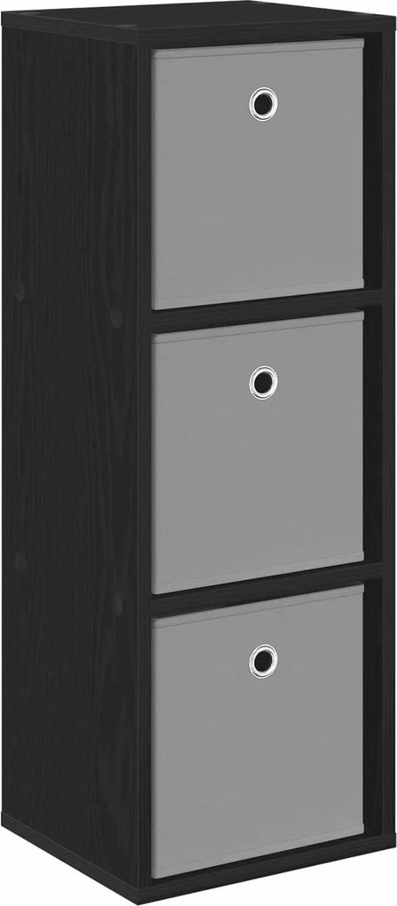 vidaXL Bufet cu sertar Stejar Negru 30,5 x 27 x 84,5 cm