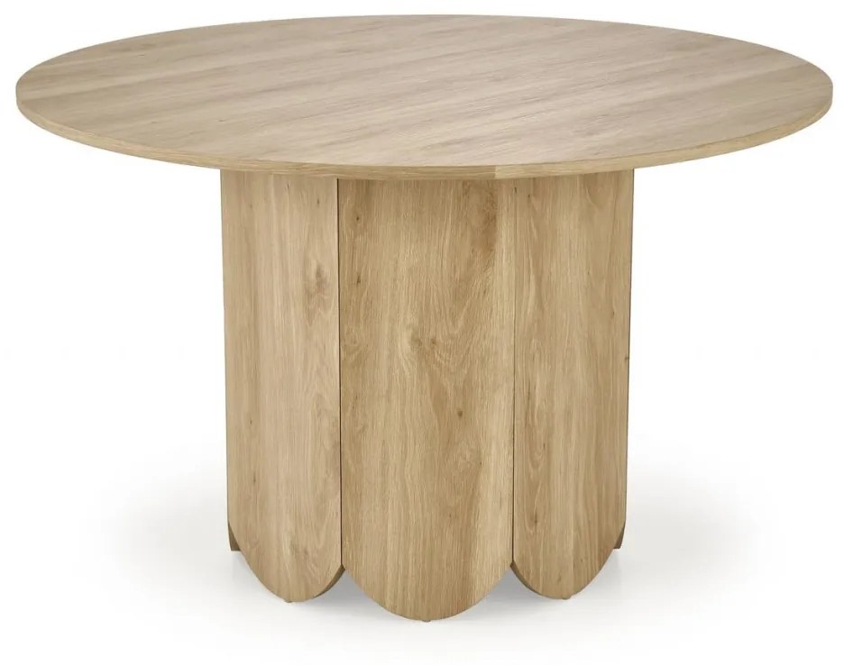 Set masa rotunda Hugo + 3 scaune K489 bej/auriu