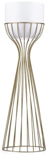 Ghiveci metalic de flori LOFT 68x20 cm auriu/alb