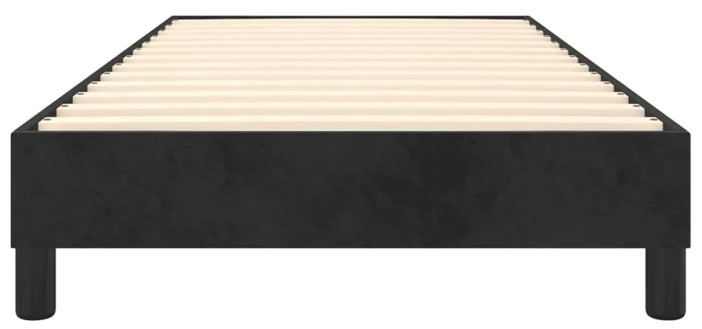 Cadru de pat box spring, negru, 100x200 cm, catifea Negru, 25 cm, 100 x 200 cm