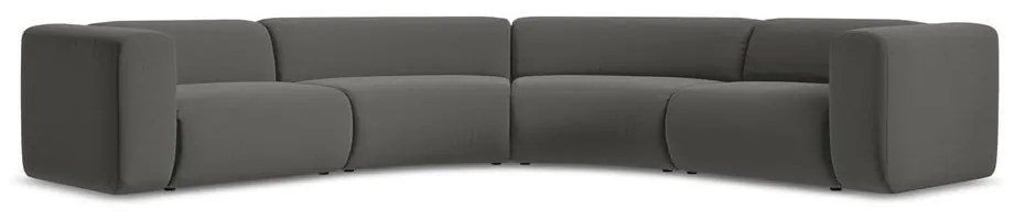 Colțar gri cu tapițerie din catifea Ekahi – Makamii