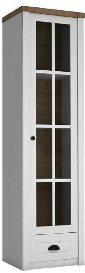 Vitrină, pin Andersen/stejar lefkas, PROVANCE W1S