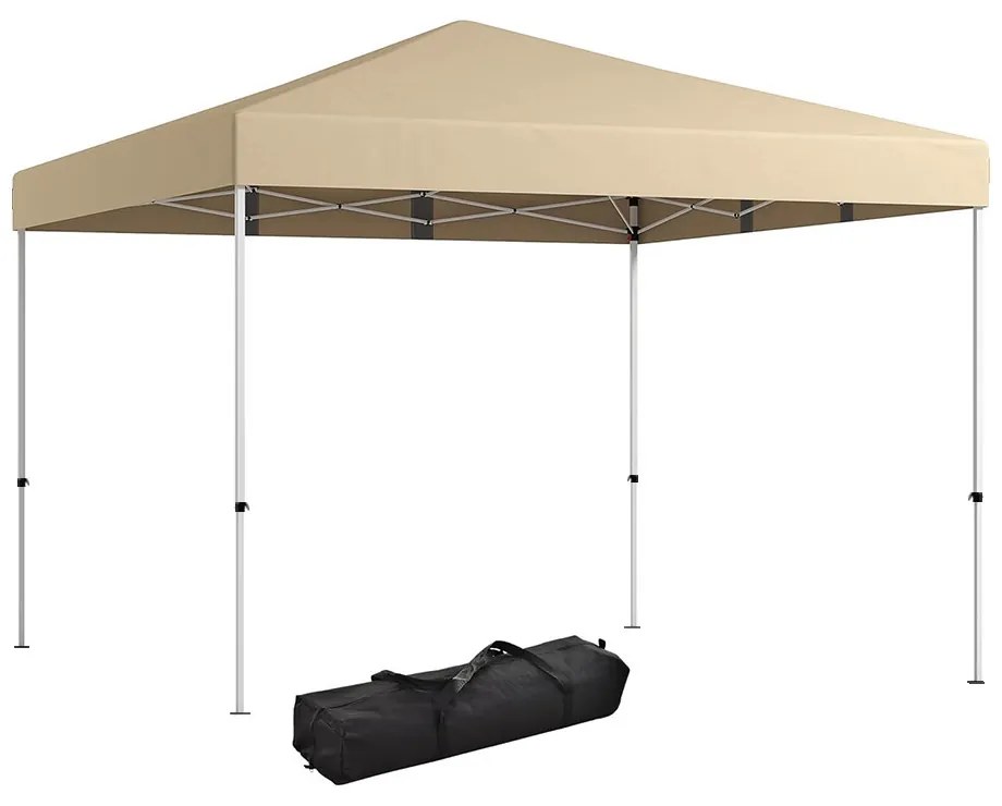 Pavilion cu perete posterior și buzunare, 3×3×2,8 m, bej