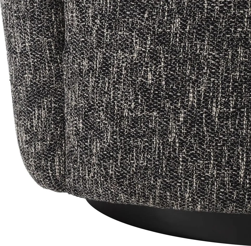 Fotoliu pivotant design elegant LUX Colin left, cambon negru 115434 HZ