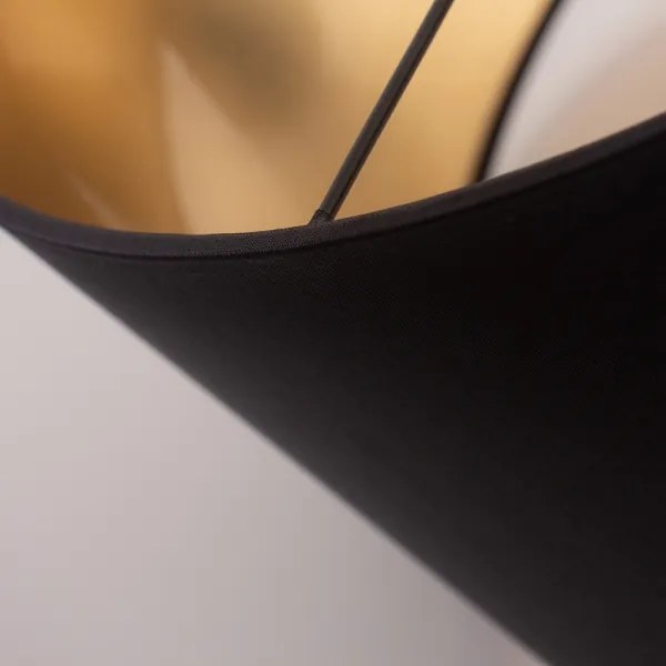 Lustră pe cablu ALBA 1xE27/15W/230V d. 40 cm neagră/aurie