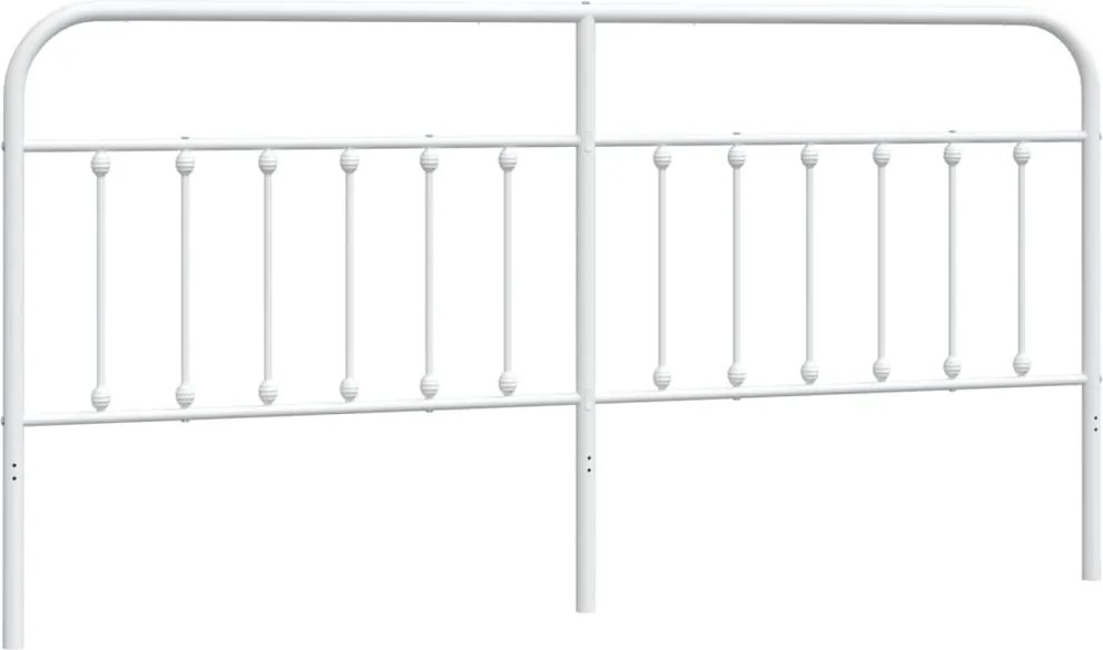 vidaXL Tăblie de pat de schimb metalică, alb, 200 cm