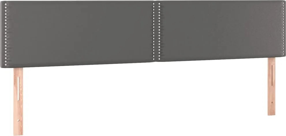 vidaXL Tăblii de pat, gri, 200x5x78/88 cm, piele ecologică
