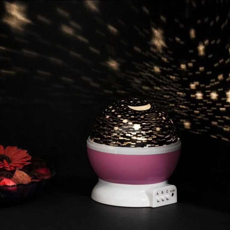 Proiector de noapte LED Star Light - roz