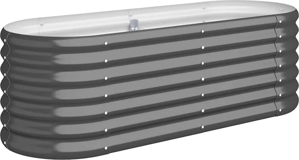 vidaXL Strat înălțat grădină 114x40x36 cm oțel galvanizat