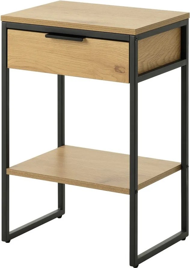 Măsuță auxiliară cu aspect de lemn de stejar 30x40 cm Cesura – Unique Furniture