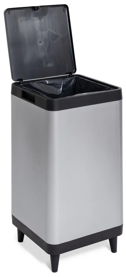 Coș de gunoi argintiu cu senzori de atingere din plastic 80 l Berlino – DEA HOME