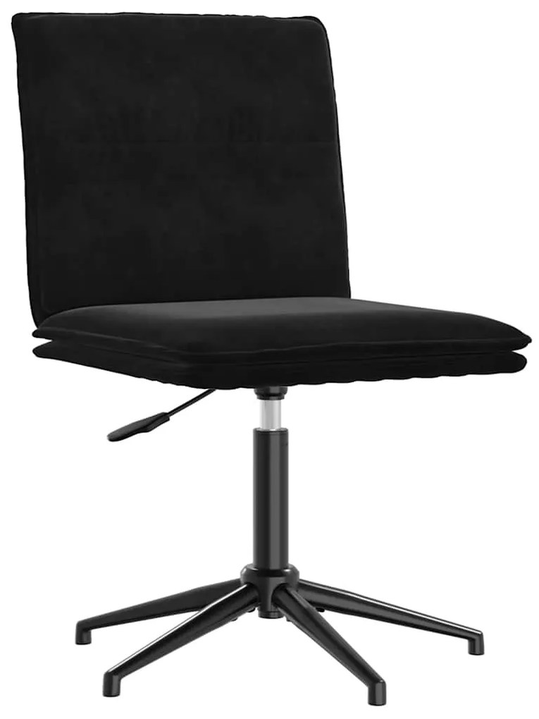 vidaXL Scaun de bucătărie, negru, catifea