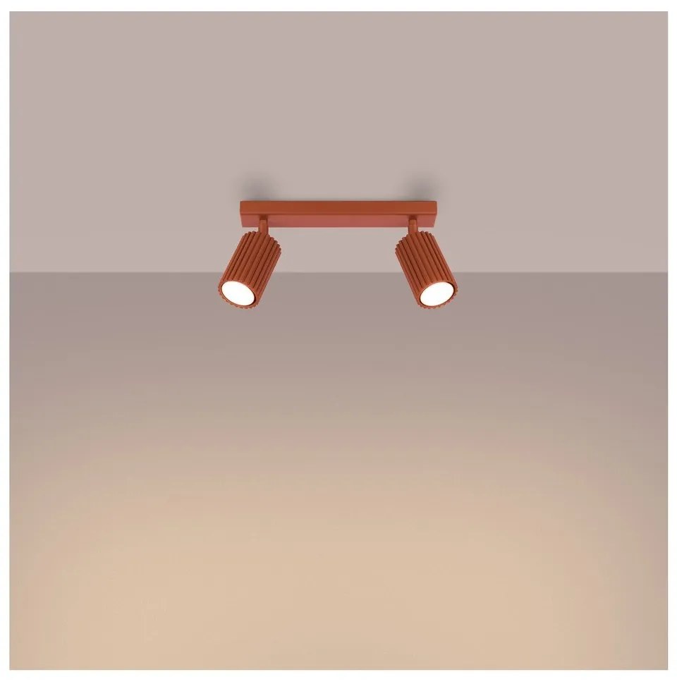 Spot cărămiziu 6,5x30 cm Gleam – Sollux