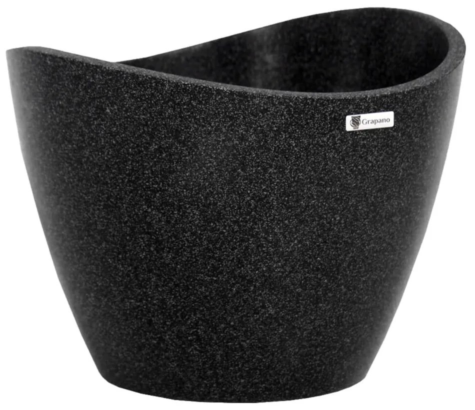 Ghiveci Grapano Rondi, ø 23,3 cm, negru