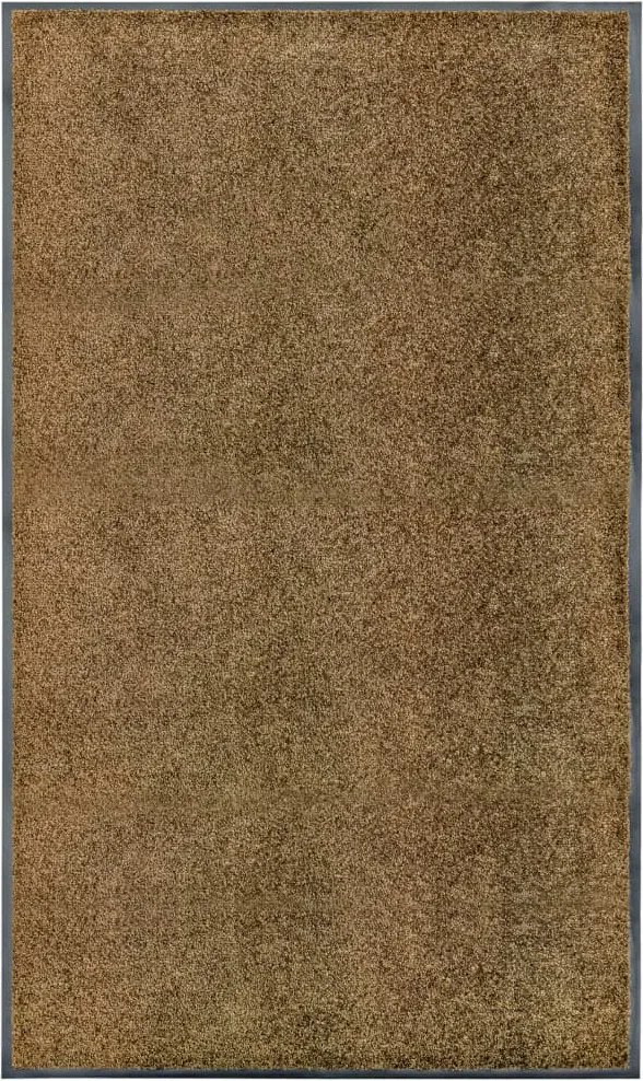 vidaXL Covoraș de ușă lavabil, maro, 90x150 cm