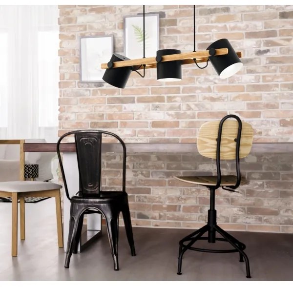 Eglo 43045 - Lustră pe cablu HORNWOOD 3xE27/60W/230V