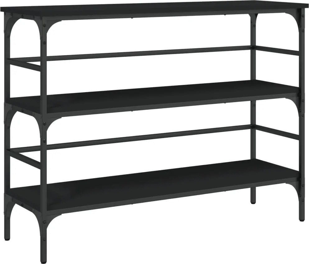 vidaXL Măsuță consolă, negru, 100x32x75 cm, lemn compozit