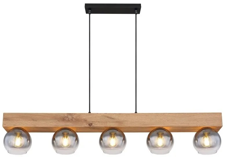 Lustra suspendata design modern Moitas negru, maro