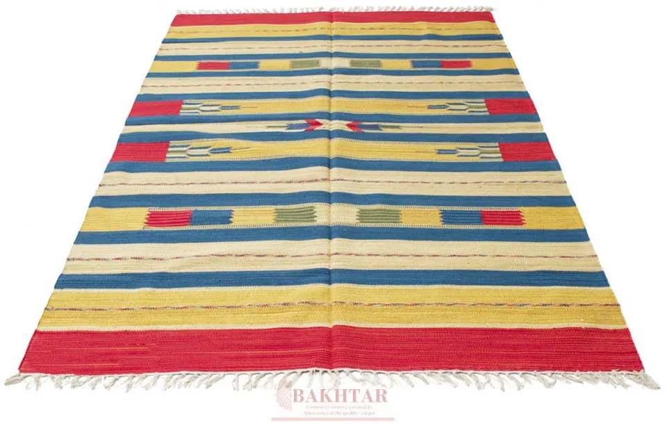 Covor Chilim Indian 170x240 covor kilim modern din bumbac